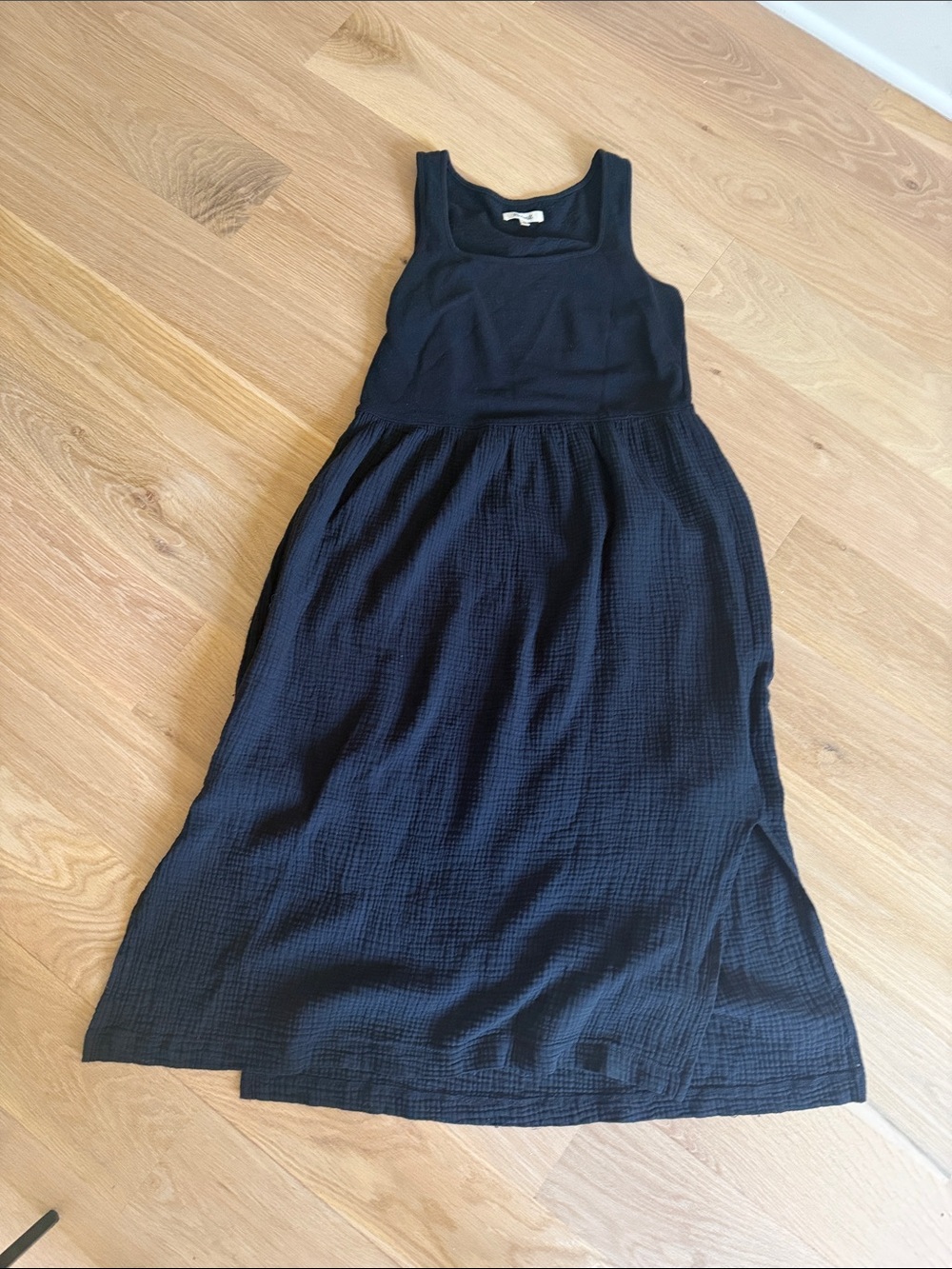 Madewell Black Sleeveless Maxi Dress